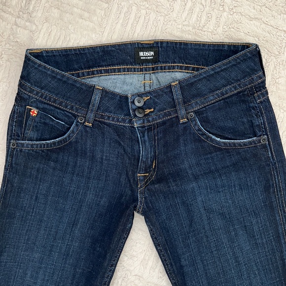 Hudson Jeans, size 28 bootcut, back flap pockets, dark wash EUC - Picture 3 of 16